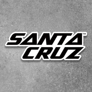 Santa Cruz Sticker on white vinyl