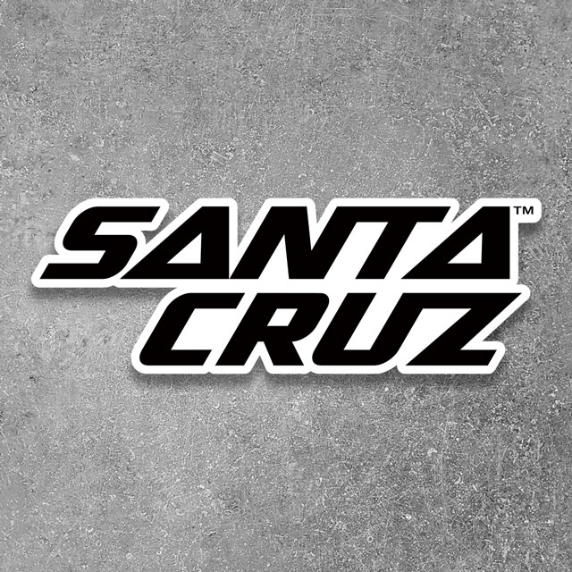 Santa Cruz Sticker on white vinyl
